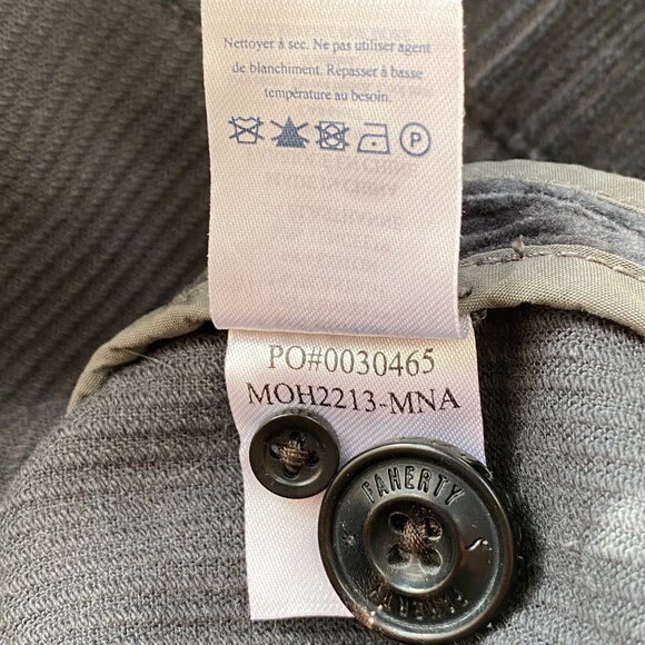 Faherty Corduroy Sportcoat Blazer Men Sz XL Charcoal Gray Academia - Picture 8 of 13